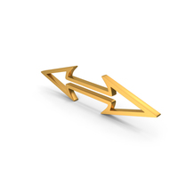 Gold Horizontal Arrow Outline Icon PNG & PSD Images