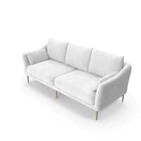 White Velvet Sofa PNG & PSD Images