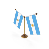 Argentina Country Y Shaped Double Table Flag Stand PNG & PSD Images