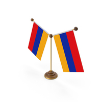 Armenia Country Y Shaped Double Table Flag Stand PNG & PSD Images