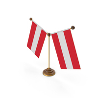 Austria Country Y Shaped Double Table Flag Stand PNG & PSD Images