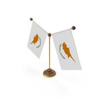 Cyprus Country Y Shaped Double Table Flag Stand PNG & PSD Images