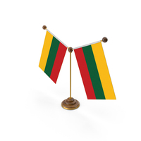 Lithuania Country Y Shaped Double Table Flag Stand PNG & PSD Images