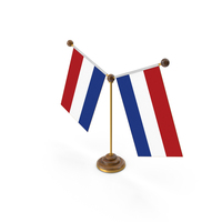 Netherlands European Country Y Shaped Double Table Flag Stand PNG & PSD Images