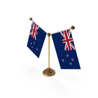 New Zealand Country Y Shaped Double Table Flag Stand PNG & PSD Images