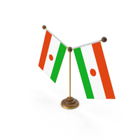 Niger Country Y Shaped Double Table Flag Stand PNG & PSD Images