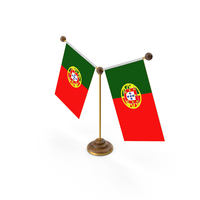 Portugal Country Y Shaped Double Table Flag Stand PNG & PSD Images