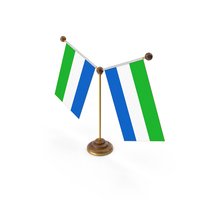 Sierra Leone Country Y Shaped Double Table Flag Stand PNG & PSD Images