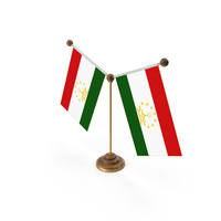 Tajikistan Country Y Shaped Double Table Flag Stand PNG & PSD Images