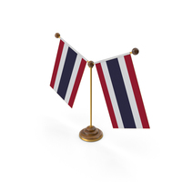 Thailand Country Y Shaped Double Table Flag Stand PNG & PSD Images