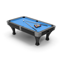 Blue Pool Table Set PNG & PSD Images