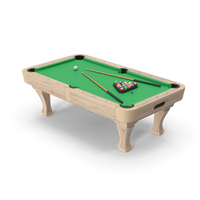 Wooden Billiard / Pool Table Set PNG & PSD Images