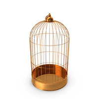 Golden Cage For Bird PNG & PSD Images