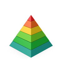 Colored Pyramid Graph Bar PNG & PSD Images