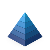 Blue Pyramid Graph Symbol PNG & PSD Images