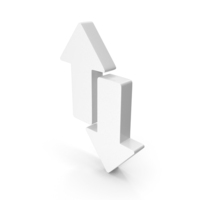 Up & Down Opposite Directional Arrows Symbol PNG & PSD Images
