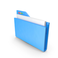 Cartoon Folder Blue PNG & PSD Images