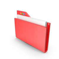Cartoon Folder Red PNG & PSD Images