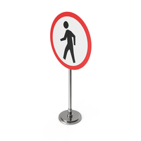 No Pedestrians Traffic Road Sign PNG & PSD Images