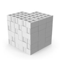 Monochrome Cinder Blocks Stack PNG & PSD Images