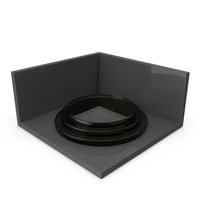 Glass Circular Podium With Black Pannel PNG & PSD Images