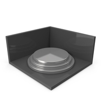 Silver Circular Podium With Black Panel PNG & PSD Images