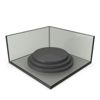 Black Circular Podium With Glass Panel PNG & PSD Images