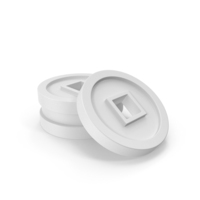 White Chinese Coins PNG & PSD Images