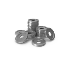 Silver Chinese Coins Stack PNG & PSD Images