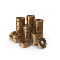 Bronze Chinese Coins Stack PNG & PSD Images