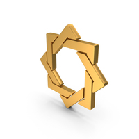 Eight Point Star Icon Gold PNG & PSD Images