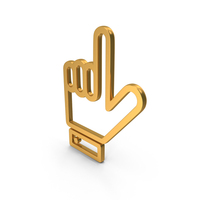 Pointed Hand Counting hand Icon Gold PNG & PSD Images