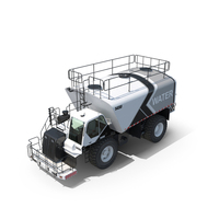 White Construction Truck with Grey Water Tank PNG & PSD Images