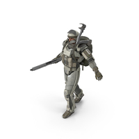 Future Soldier Walking Pose PNG & PSD Images