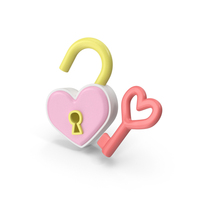 Love Key and Lock PNG & PSD Images