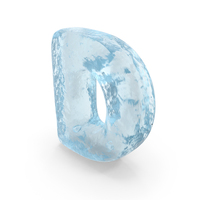Ice Roman Alphabet D PNG & PSD Images