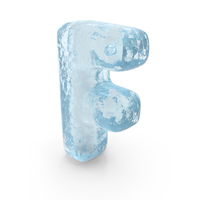 Ice Roman Alphabet F PNG & PSD Images
