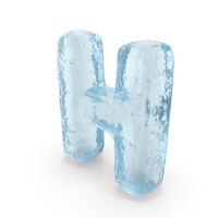 Ice Roman Alphabet H PNG & PSD Images