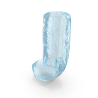 Ice Roman Alphabet J PNG & PSD Images