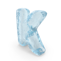 Ice Roman Alphabet K PNG & PSD Images
