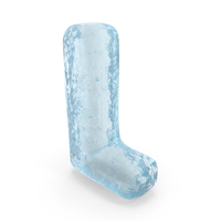 Ice Roman Alphabet L PNG & PSD Images
