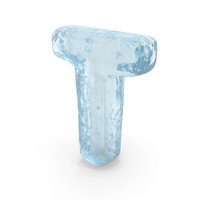 Ice Roman Alphabet T PNG & PSD Images
