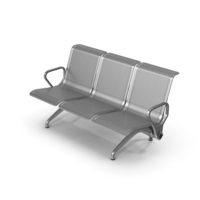 Metal Bench Three Seat PNG & PSD Images