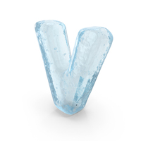 Ice Roman Alphabet V PNG & PSD Images