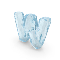 Ice Roman Alphabet W PNG & PSD Images