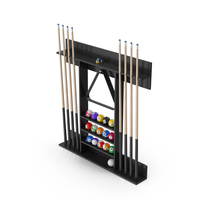 Billiard Cue Rack Set PNG & PSD Images