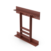 Billiard Cue Rack Dark Wood PNG & PSD Images