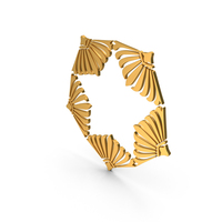 Circle Rounded Border Frame Design Gold PNG & PSD Images