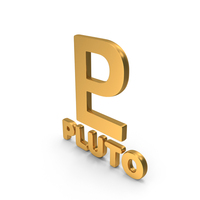 Pluto Planet Icon Gold PNG & PSD Images