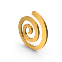 Spiral Icon Gold PNG & PSD Images